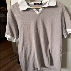 theory Striped Polo Shirt